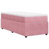 vidaXL Cama com molas/colch&atilde;o 100x200 cm veludo rosa
