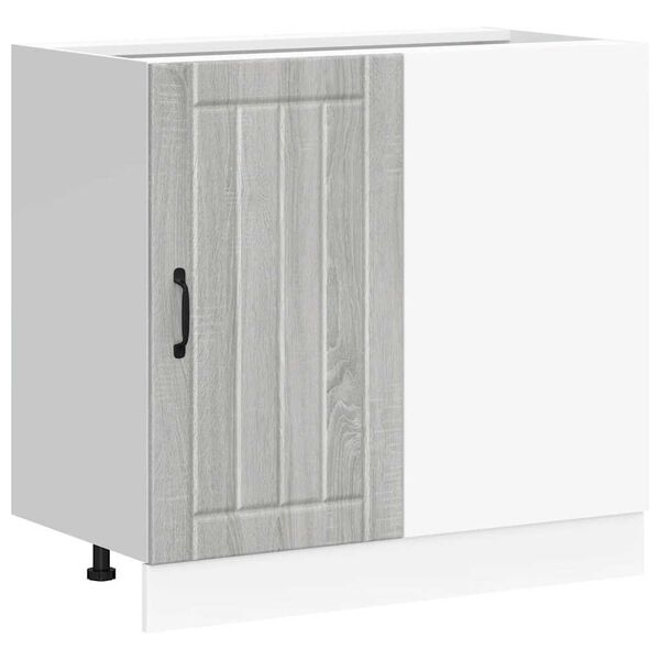 vidaXL Armário de cozinha inferior Lucca deriv. madeira cinzento sonoma
