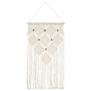 vidaXL Suporte de parede em macram&eacute; 40x80 cm algod&atilde;o