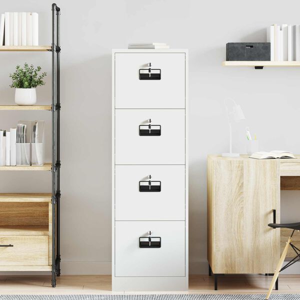 vidaXL Arm&aacute;rio de Arquivo com gaveta 2 pcs Branco 44 x 50 x 139 cm