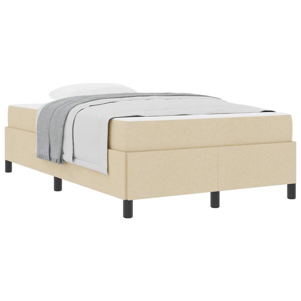 vidaXL Cama Box Creme 120 x 190 cm tecido