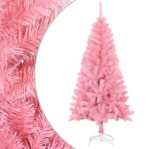 vidaXL &Aacute;rvore de Natal artificial com suporte 120 cm PVC rosa