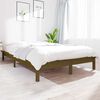 vidaXL Estrutura de cama 140x190 cm pinho maci&ccedil;o castanho mel