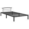 vidaXL Estrutura de cama 90x200 cm metal preto