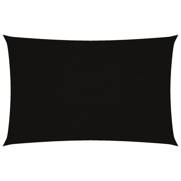 vidaXL Para-sol estilo vela tecido oxford retangular 4x7 m preto