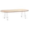 vidaXL P&eacute;s para mesa de centro em formato A, 2 pe&ccedil;as, branco, 50x(30-31) cm, a&ccedil;o