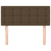 vidaXL Cabeceira de cama tecido 80x5x78/88 cm castanho