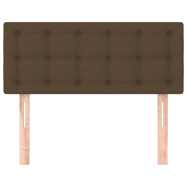 vidaXL Cabeceira de cama tecido 80x5x78/88 cm castanho