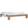 vidaXL Estrutura de cama 140x200 cm madeira carvalho maci&ccedil;a