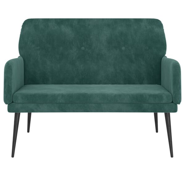 vidaXL Banco 108x79x79 cm veludo verde-escuro