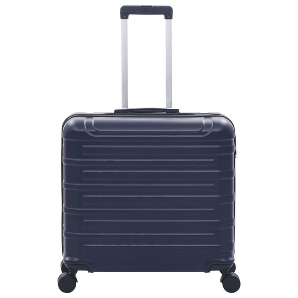 vidaXL Conjunto de tr&oacute;leis estojo r&iacute;gido 2 pcs ABS azul-marinho
