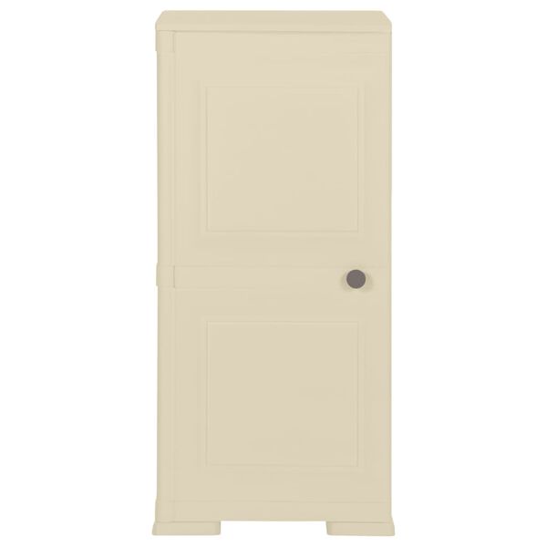 vidaXL Armário de plástico 40x43x85,5 cm design de madeira branco nata