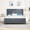 vidaXL Cama Box com colch&atilde;o Cinza Escuro 180 x 200 cm Veludo