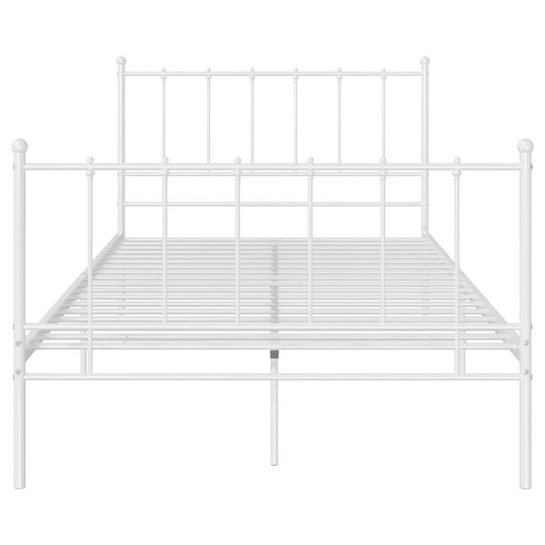 vidaXL Estrutura de cama 120x200 cm metal branco