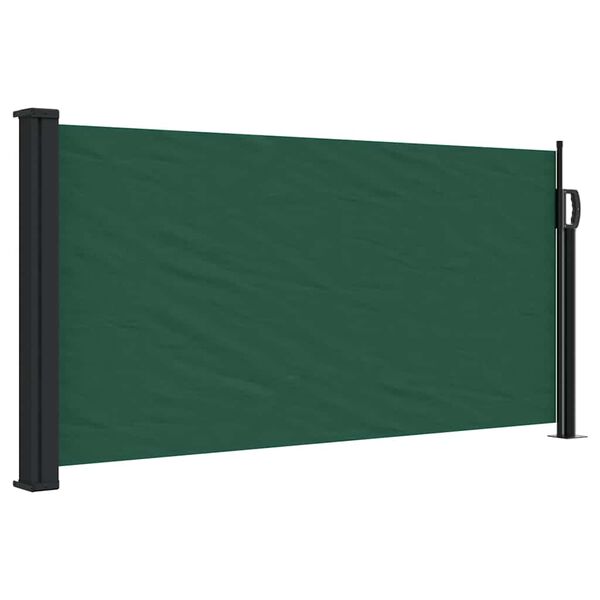 vidaXL Toldo lateral retr&aacute;til 100x300 cm verde-escuro