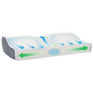 vidaXL Almofada cervical Branco Espuma de Mem&oacute;ria 59 x 34,5 x 12 cm