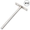 vidaXL Suportes de prateleira flutuantes 12pcs invis&iacute;vel &Oslash;10x150 mm