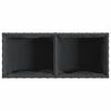 vidaXL Floreira com 2 vasos 2 pcs 72x30x32 cm vime PE preto