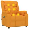 vidaXL Poltrona el&eacute;trica de massagens tecido amarelo