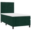 vidaXL Cama com molas/colch&atilde;o 90x190 cm veludo verde-escuro