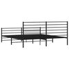 vidaXL Estrutura de cama com cabeceira e p&eacute;s 183x213 cm metal preto