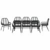 vidaXL Conjunto de Jantar para Jardim 9 pcs Preto vime PE