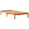 vidaXL Estrutura cama c/ cabeceira 100x200cm pinho maciço castanho-mel
