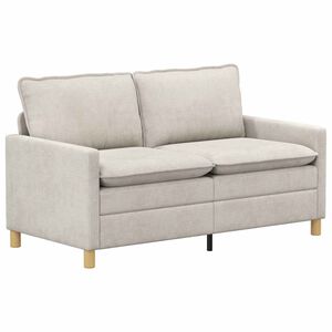 vidaXL Sof&aacute; Creme 156 x 81 x 87,5 cm Poli&eacute;ster