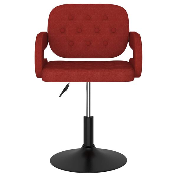 vidaXL Cadeiras de jantar girat&oacute;rias 4 pcs tecido vermelho tinto