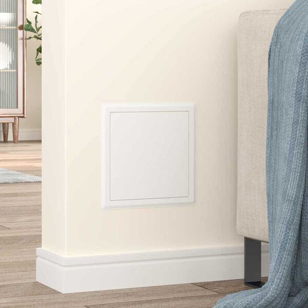 vidaXL Painel de Acesso Manual 2 pcs Branco 20 x 20 cm Aço