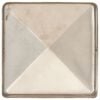 vidaXL Tampas piramidais postes veda&ccedil;&atilde;o 6pcs a&ccedil;o inoxid&aacute;vel 101x101mm
