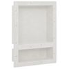 vidaXL Habit&aacute;culo chuveiro c/ 2 compartimentos 41x51x10 cm branco mate
