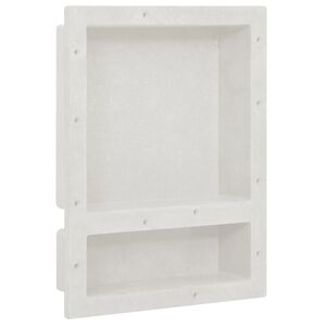 vidaXL Habit&aacute;culo chuveiro c/ 2 compartimentos 41x51x10 cm branco mate
