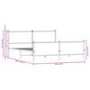 vidaXL Estrutura cama sem colch&atilde;o 193x203 cm metal carvalho castanho