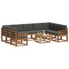 vidaXL Conjunto de Sof&aacute;s para Exterior 10 pcs Natural e Antracite