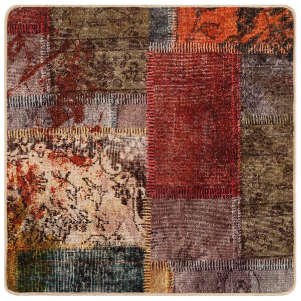 vidaXL Passadeira MARSA Multicolor 100 x 100 cm Poli&eacute;ster e PVC