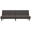 vidaXL Sof&aacute;-cama de 2 lugares com apoio de p&eacute;s veludo cinzento-escuro