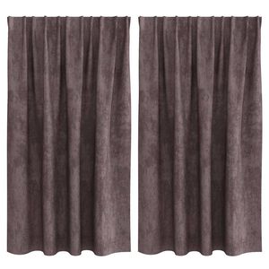 vidaXL Cortinas de Veludo 2 unid. Castanho 140 x 140 cm Veludo