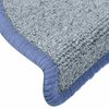 vidaXL Tapetes de escada 30 pe&ccedil;as 65x24x4 cm cinza claro e azul semicircular grande