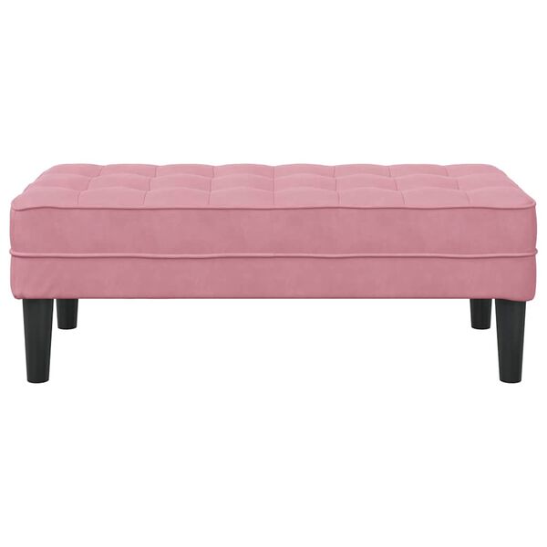 vidaXL banco com almofada Rosa 113 x 57 x 39 cm Veludo