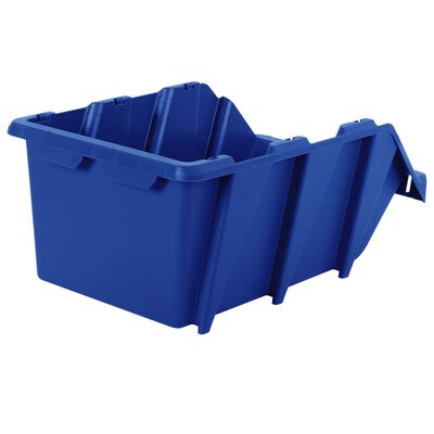 vidaXL Caixas de arrumação empilháveis 35 pcs 218x360x156 mm azul