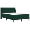 vidaXL Estrutura de cama com colch&atilde;o Verde Escuro 120 x 200 cm Veludo