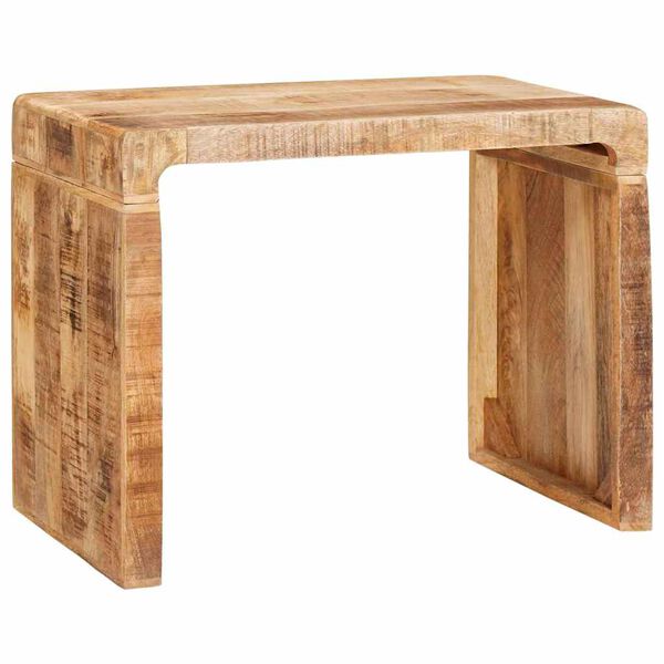 vidaXL Mesa de apoio Castanho 60 x 35 x 46 cm Madeira de manga maci&ccedil;a