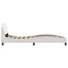 vidaXL Estrutura de cama Dover 90x200 cm couro artificial branco