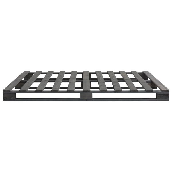 vidaXL Estrutura de cama em paletes pinho maci&ccedil;o 200x200 cm cinzento