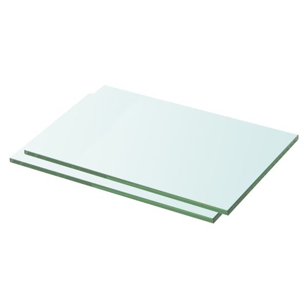 vidaXL Prateleiras 2 pcs 30x15 cm vidro transparente
