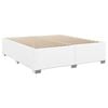 vidaXL Cama com molas/colch&atilde;o 180x200 cm couro artificial branco