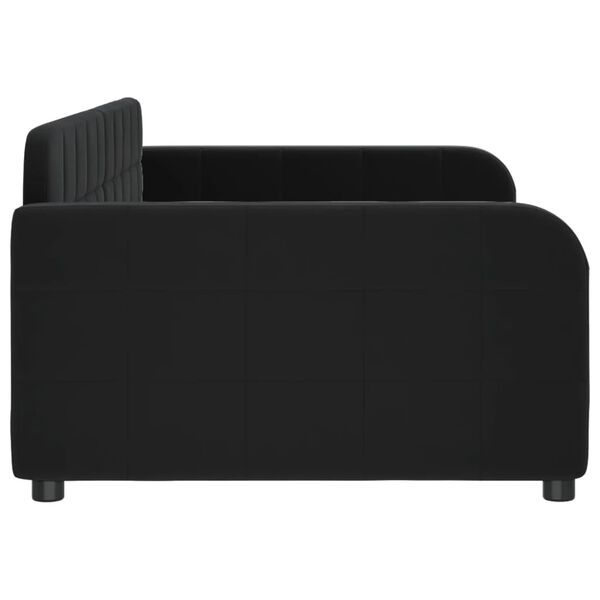 vidaXL Sof&aacute;-cama 90x190 cm veludo preto
