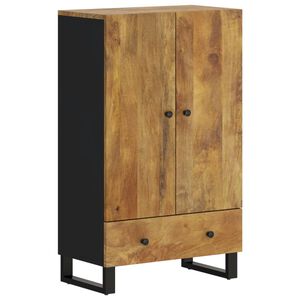 vidaXL Aparador alto c/ gaveta 60x33x100 cm mangueira maci&ccedil;a/ferro