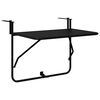 vidaXL Mesa Suspensa para Varanda Preto 60 x 39 x 65 cm A&ccedil;o